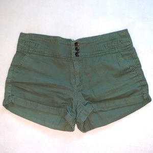 Dollhouse | Army Green, High Waist Khaki Shorts | Size 9